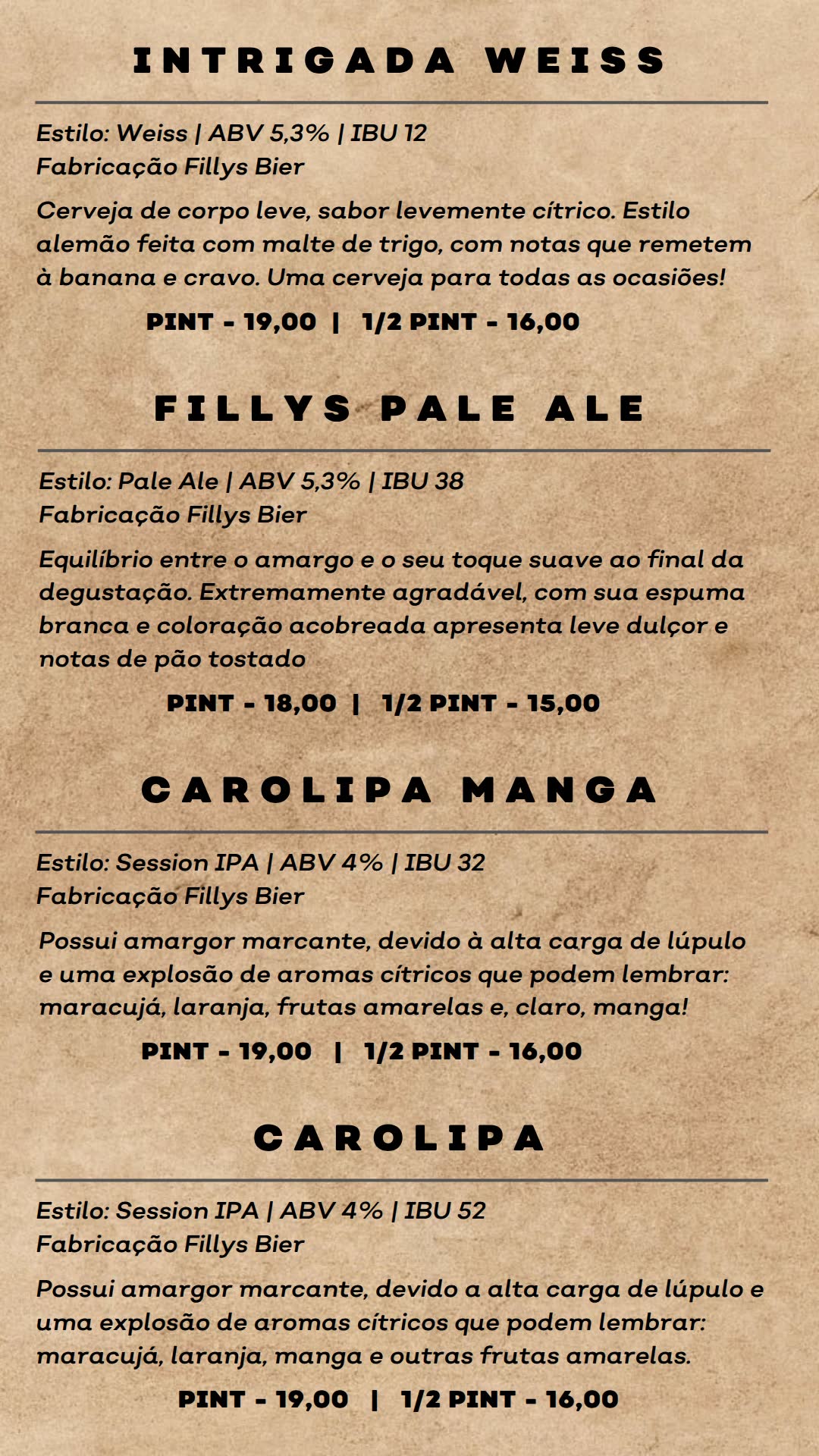 Cardápio página 5
